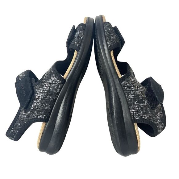 Flexus Summer Sandal Womens Sz EU 41 US 10.5 Sling Back Open Toe Black Synthetic - Picture 5 of 10